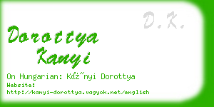 dorottya kanyi business card